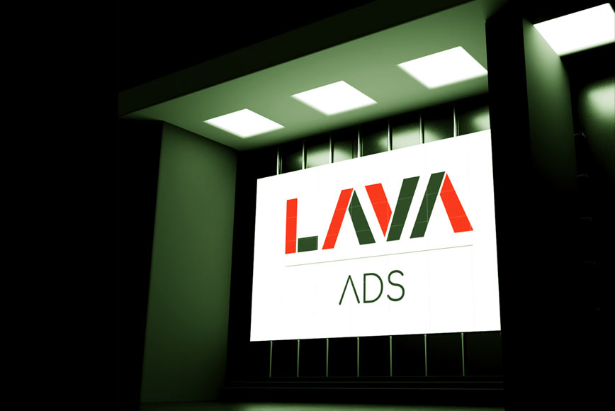 Lava ADS oglašavanje na LED reklamnom displeju.