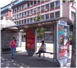 Novi Sad - Autobuska stajališta - Bulevar oslobođenja, ugao sa Pap Pavla