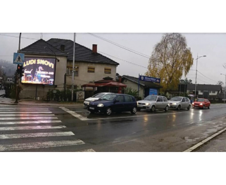 Ljig – LED ekran R – Ibarska magistrala (na samoj raskrsnici)