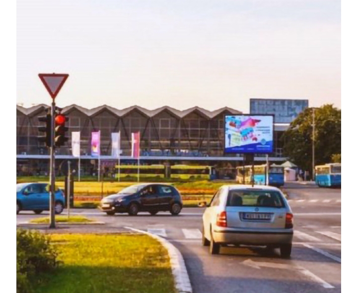 Novi Sad - LED Ekran - Železnička stanica JP