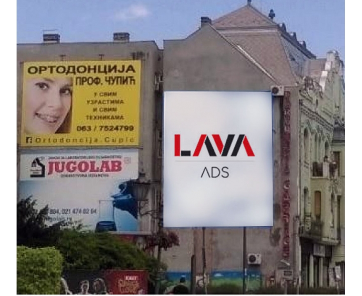 Novi Sad - Fasadna reklama - Bulevar Kralja Aleksandra 14a M
